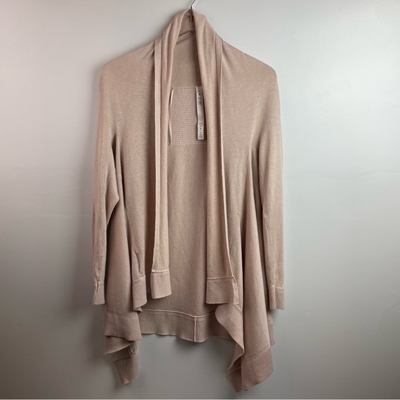 Lululemon Cashlu Beige Waterfall Open Cardigan - Picture 2 of 6